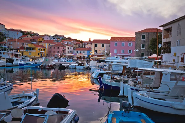 Village Pêcheurs Sali Sur Île Dugi Otok Vue Soir Archipel — Photo