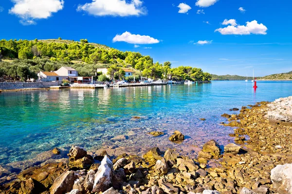 Katina Eiland Smalle Zee Passage Kornati Eilanden Nationaal Park Puur — Stockfoto