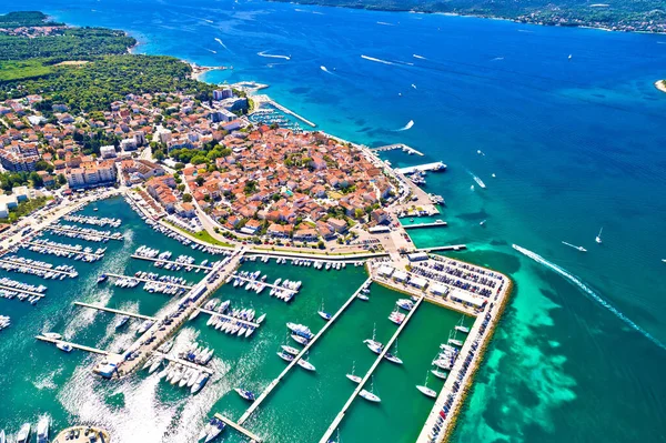 Biograd Moru Histórica Cidade Costeira Vista Aérea Região Dalmácia Croácia — Fotografia de Stock