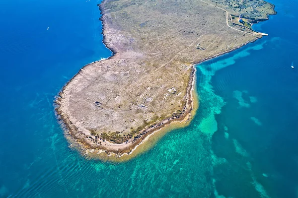 Isola Deserta Pietra Zecevo Vista Aerea Arcipelago Zara Della Croazia — Foto Stock