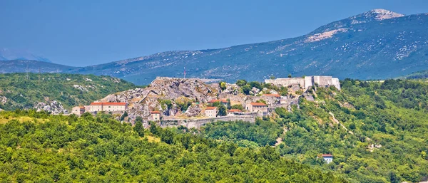 Knin Fortress Landscape Aerial Panoramic View Second Largest Fortress Croatia — Stock Photo, Image