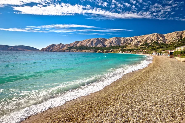 Baska Idyllic Pebble Beach Town Baska View Island Krk Kvarner — ストック写真