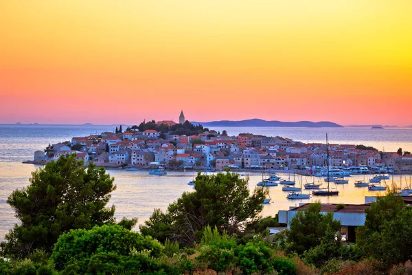 Primosten Archipel Und Blaue Adria Blick Auf Sonnenuntergang Dalmatien Region — Stockfoto