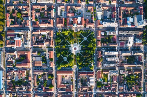 Bjelovar Centrum Miasta Centralny Plac Widoki Lotnicze Bilogora Region Chorwacji — Zdjęcie stockowe