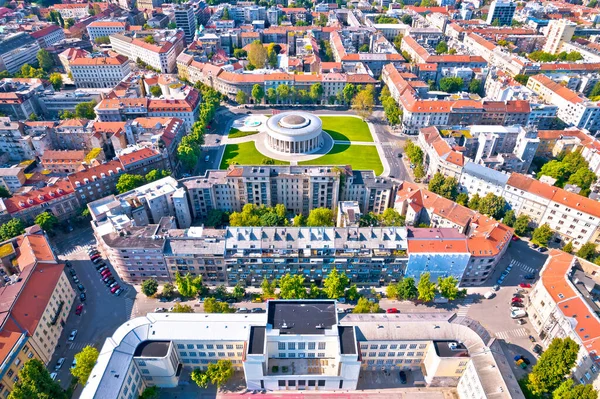 Zagreb Aus Der Luft Der Pavillon Von Mestrovic Auf Dem — Stockfoto