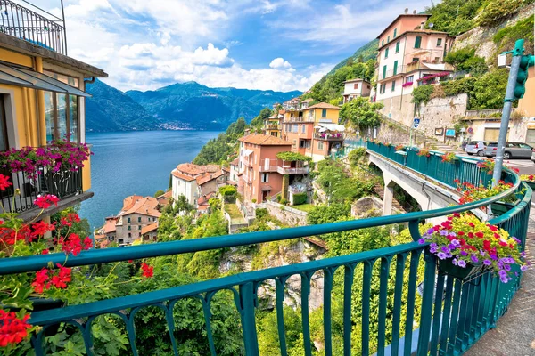 Miasto Nesso Stromym Wzniesieniu Jezioro Como Lombardia Region Włoch — Zdjęcie stockowe