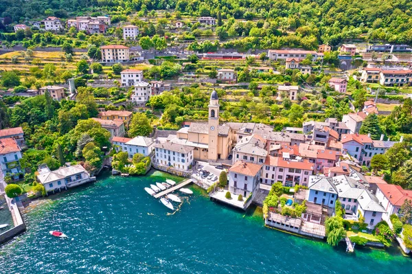 Città Laglio Sul Lago Como Veduta Panoramica Aerea Regione Lombardia — Foto Stock