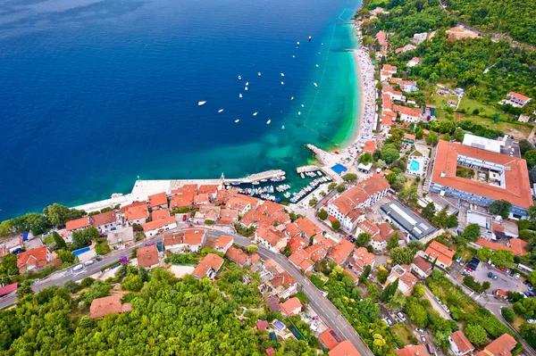 Moscenicka Draga Waterfront Aerial View Tourist Destination Kvarner Bay Croatia — Stock Photo, Image