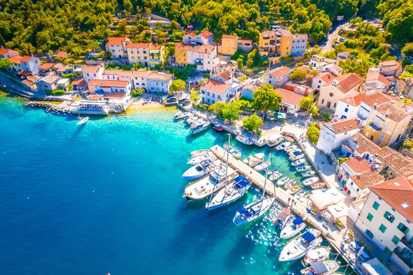 Stadt Valun Segelbucht Auf Der Insel Cres Blick Auf Die — Stockfoto