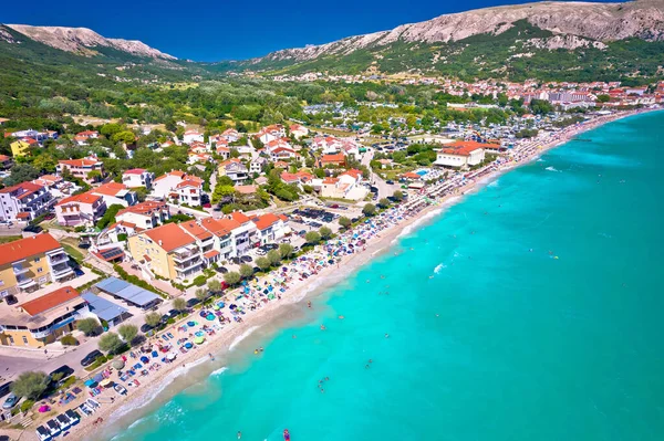 Baska Türkisfarbener Strand Baska Mit Blick Auf Den Sommer Touristenziel — Stockfoto