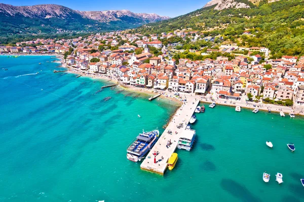 Ciudad Baska Vista Panorámica Aérea Frente Mar Destino Turístico Isla — Foto de Stock