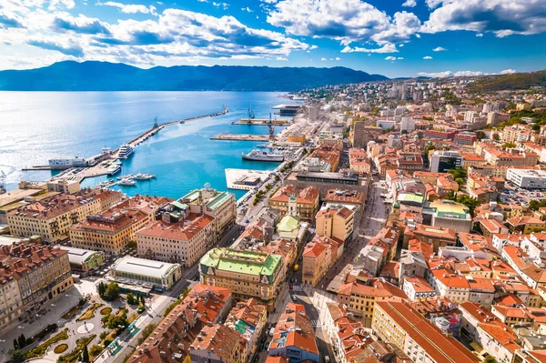 Rijeka Centrum Zeezicht Kvarner Golf Kroatië — Stockfoto