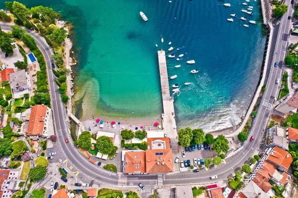 Plaża Nabrzeże Riwierze Opatija Zatoka Kwarnerska Chorwacja — Zdjęcie stockowe