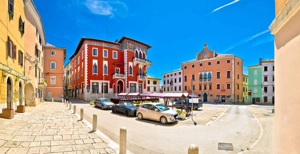 Město Vodnjan Hlavní Náměstí Barevné Architektury Panoramatický Výhled Istrie Region — Stock fotografie