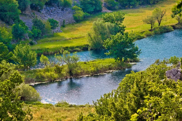 River Krupa green nature canyon — Stock Photo, Image