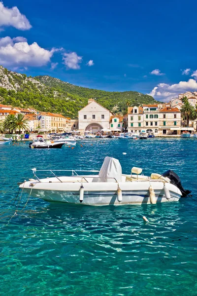 Turquoise Hvar island waterfront view — Stock Photo, Image