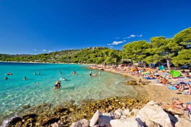 Hırvatistan berrak turkuaz beach
