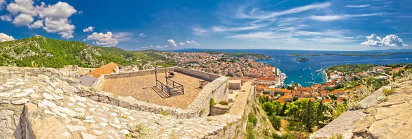 Insel hvar panoramische Luftaufnahme — Stockfoto