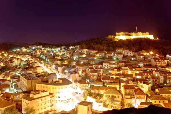 Cidade Adriática de Sibenik vista noturna — Fotografia de Stock