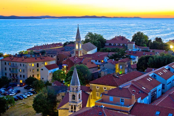 Historického Zadaru Panorama večerní pohled — Stock fotografie