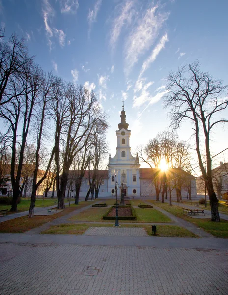 Ciudad de Bjelovar plaza central — Foto de Stock