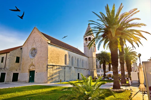 UNESCO cidade de Trogir vista da igreja — Fotografia de Stock