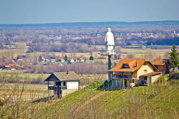 Aussichtsturm und Statue des Heiligen Vinko — Stockfoto