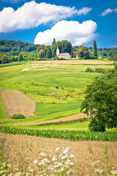 Paesaggio europeo nel villaggio Vojakovec, Croazia — Foto Stock