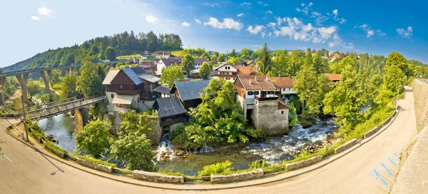 Idyllic village of Rastoke on Korana river — Stockfoto