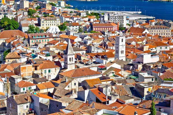 Sibenik cidade velha vista aérea — Fotografia de Stock