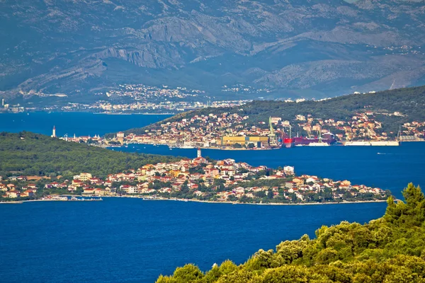 Baía de Trogir Vista do arquipélago Adriático — Fotografia de Stock