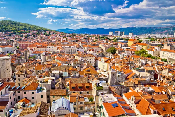 Fabulous old Split rooftops view — Stockfoto