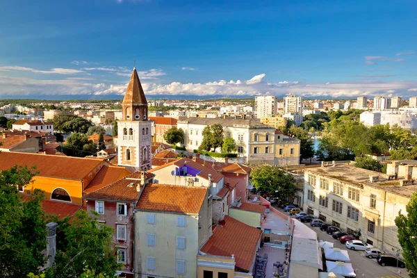 Luchtfoto van de oude stad van Zadar — Stockfoto