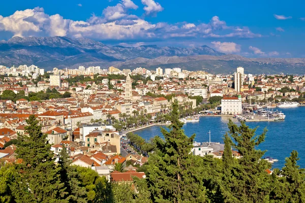 Ciudad de Split Vista aérea de Riva — Foto de Stock