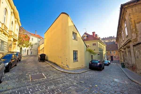 Régi kő utcák történelmi Zágráb — Stock Fotó