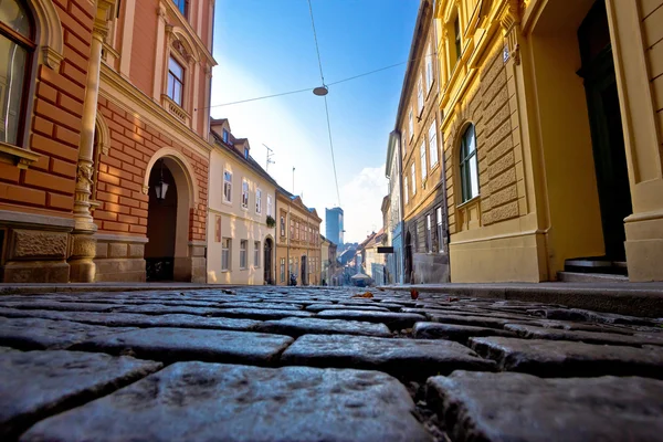 Old paved street of Zagreb upper town Stock Photo