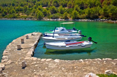 Telascica bay Dugi Otok Adası tekne
