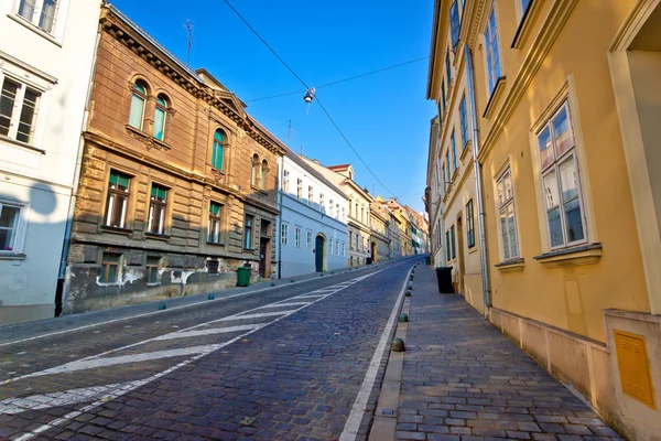 Old Mesnicka street in Zagreb upper town — Stock Photo, Image