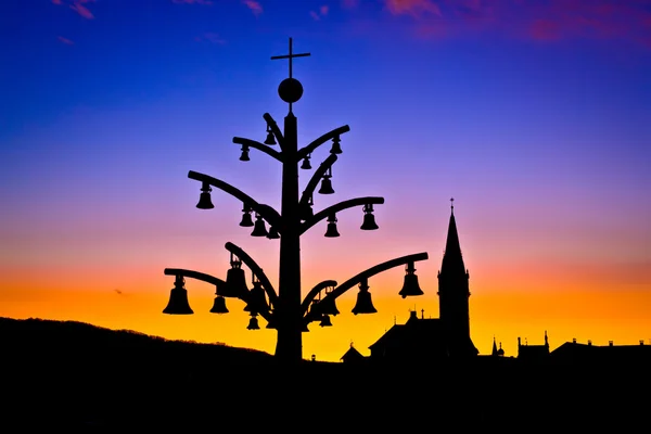 Marija Bistrica marian temple architecture silhouette — Photo