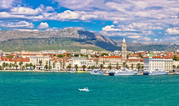 Split Riva su manzaralı denizden — Stok fotoğraf