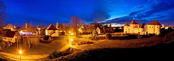 Stadt Varazdin Abendpanorama — Stockfoto