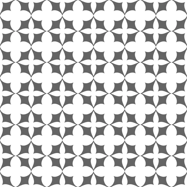 원활한 흑백 꽃 패턴 — 스톡 벡터