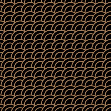 Stilize dalgalar ile geometrik desen