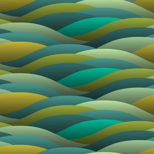 Contexte des vagues vertes abstraites — Image vectorielle