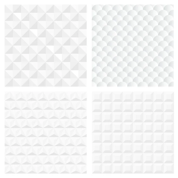 White geometric patterns — Stock Vector