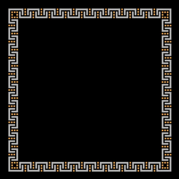 黒の幾何学的なエスニック フレーム — ストックベクタ