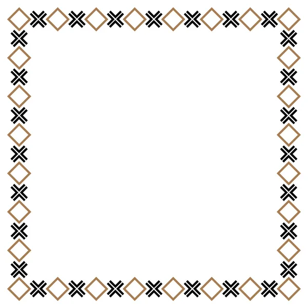 Basit geometrik etnik çerçeve 