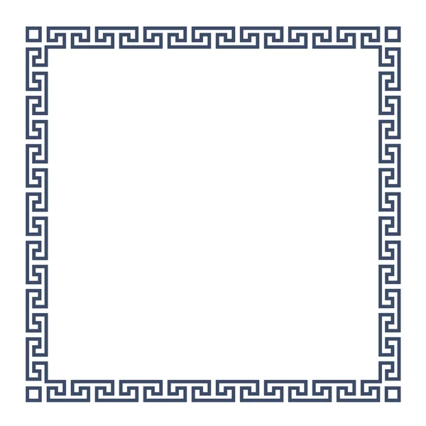 Square decorative Greek frame for design — Stock Vector