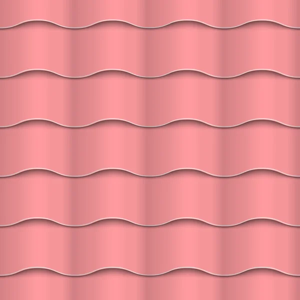 Paper pink seamless wavy pattern — Stock Vector