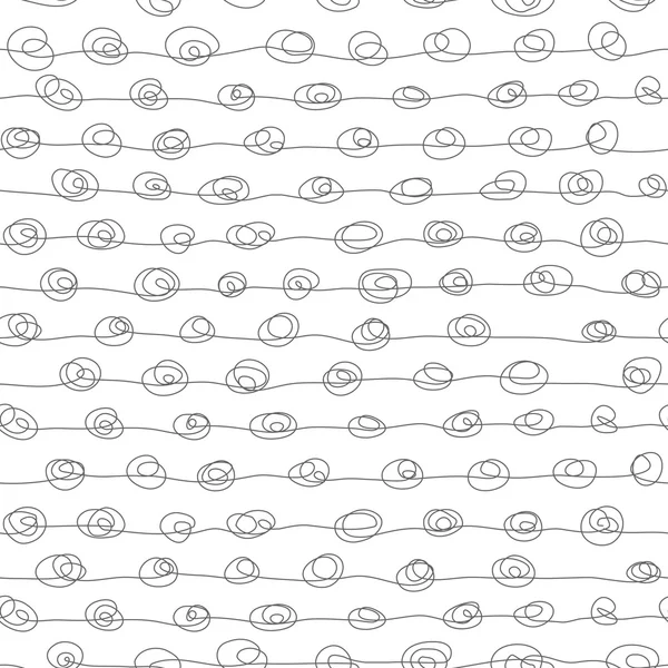 Varrat nélküli mintát kézzel rajzolt hullámokhoz — Stock Vector